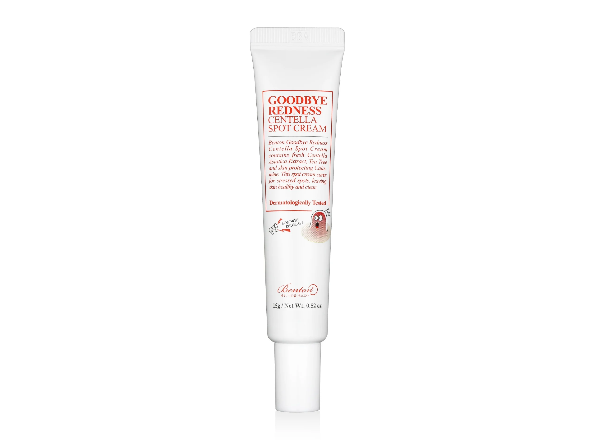 Benton voide, avaamaton tuote, pitkulainen kapeneva muovituubi (Goodbye Redness Centella Spot Cream)